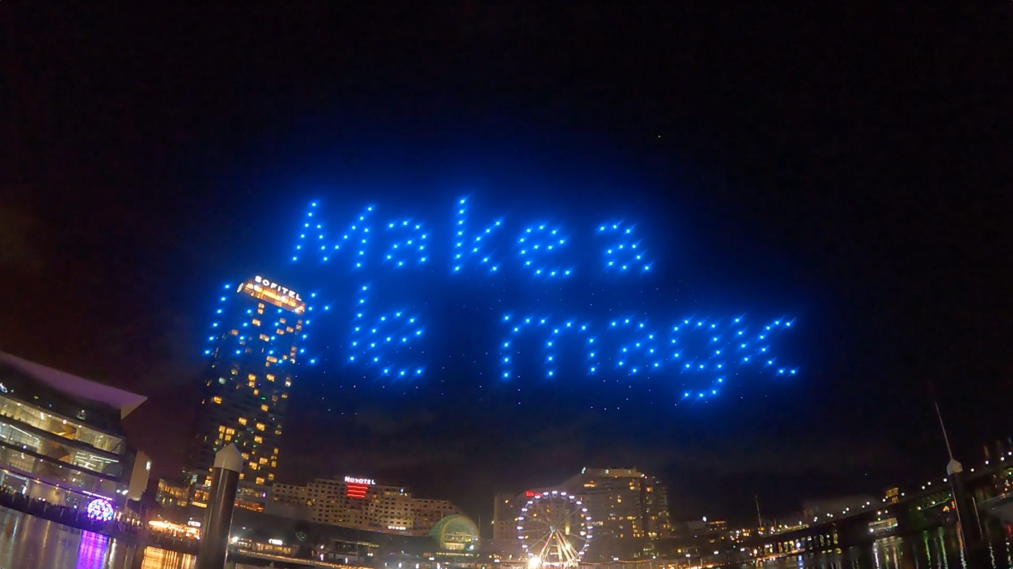 Christmas Drone Light Show on Darling Harbour PLANAR