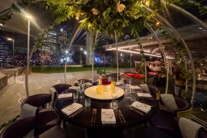 Dining Dome at Night Planar Restaurant1920c